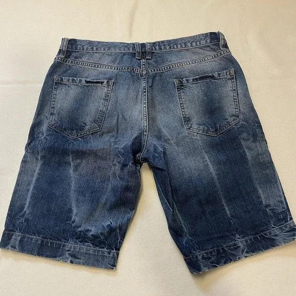 Phillip Plein Denim Jean Shorts Men's Size 34 Designer Distressed Pants Rare - Picture 2 of 16